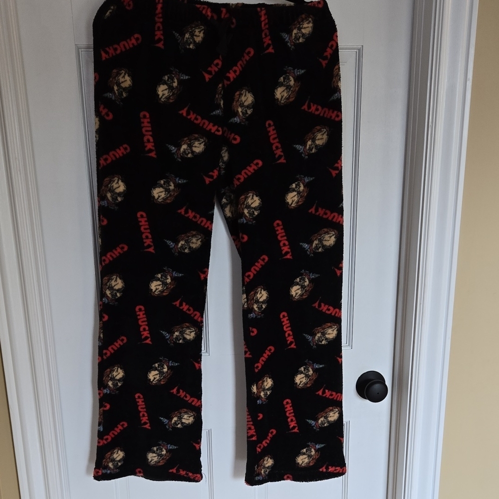 Chucky Kids Pajama Bottoms - Black and Red